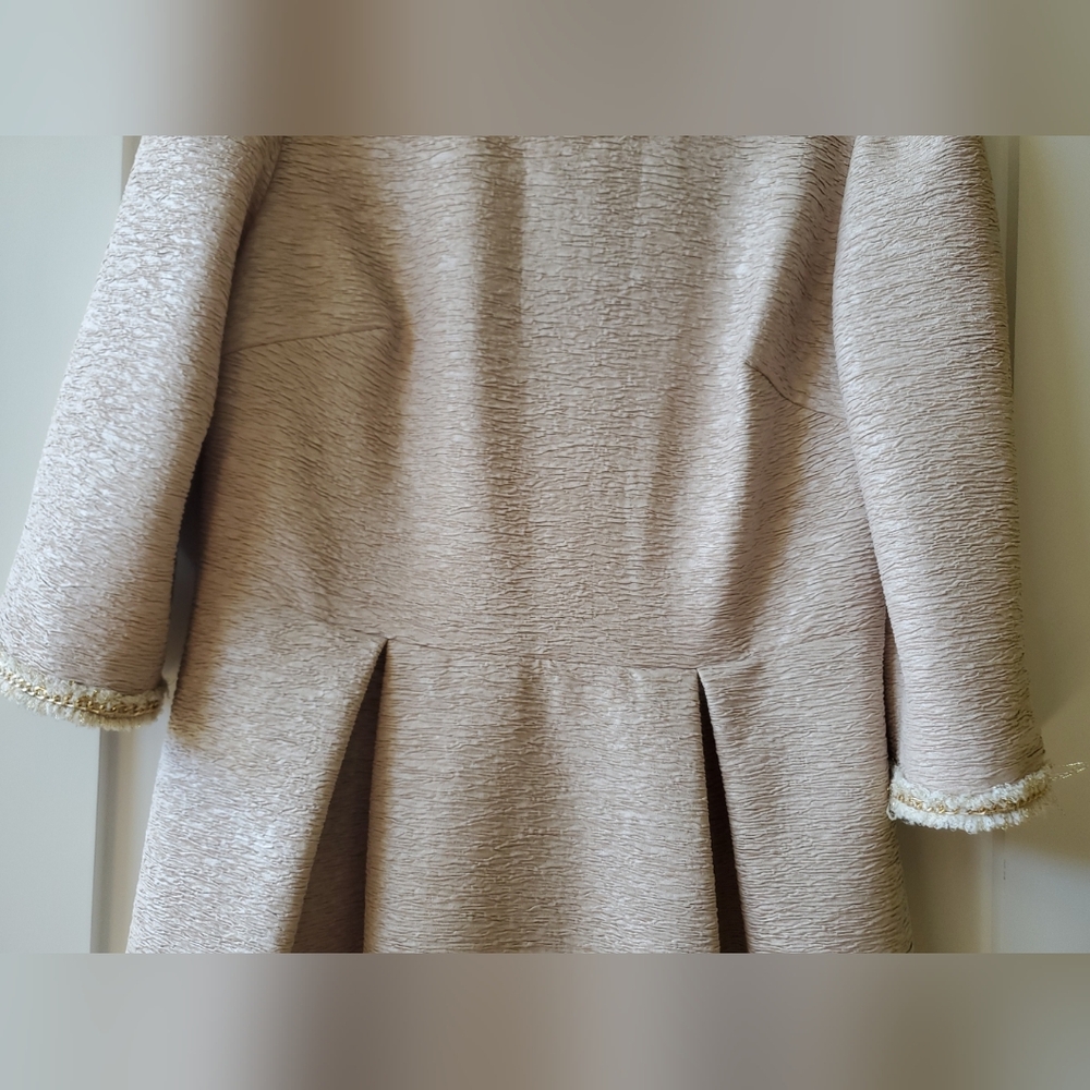 TS Three Seasons Pale Blush Pink Dress w/ Pretty Details @ Neck, Sleeves, & Hem - Picture 7 of 15